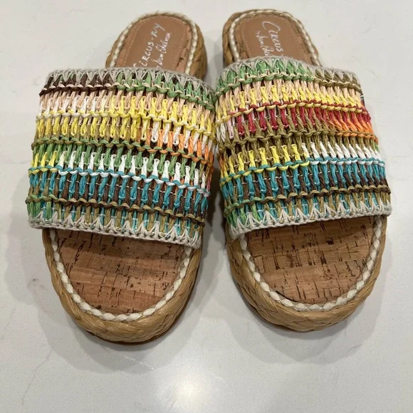 NWOT Circus by Sam Edelman Multicolor Wallis Slide Sandals - Picture 4 of 6